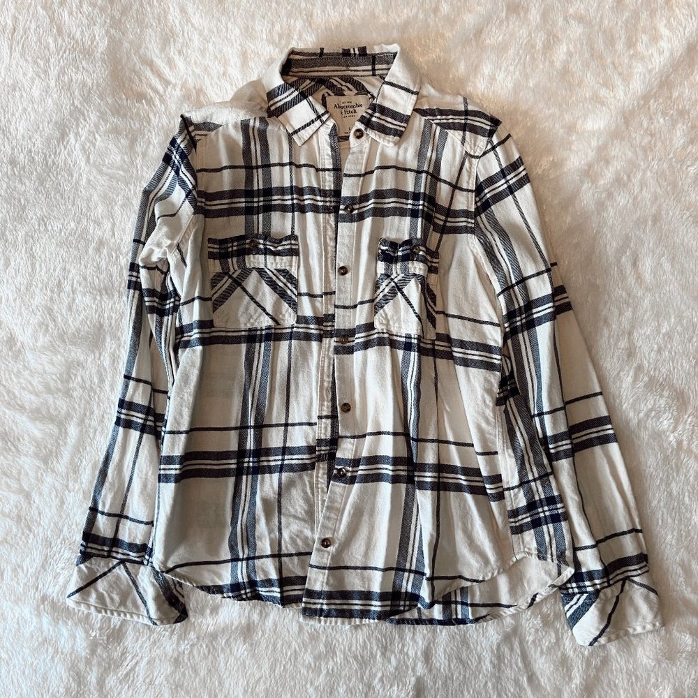 A&F Plaid Flannel Button Up Shirt